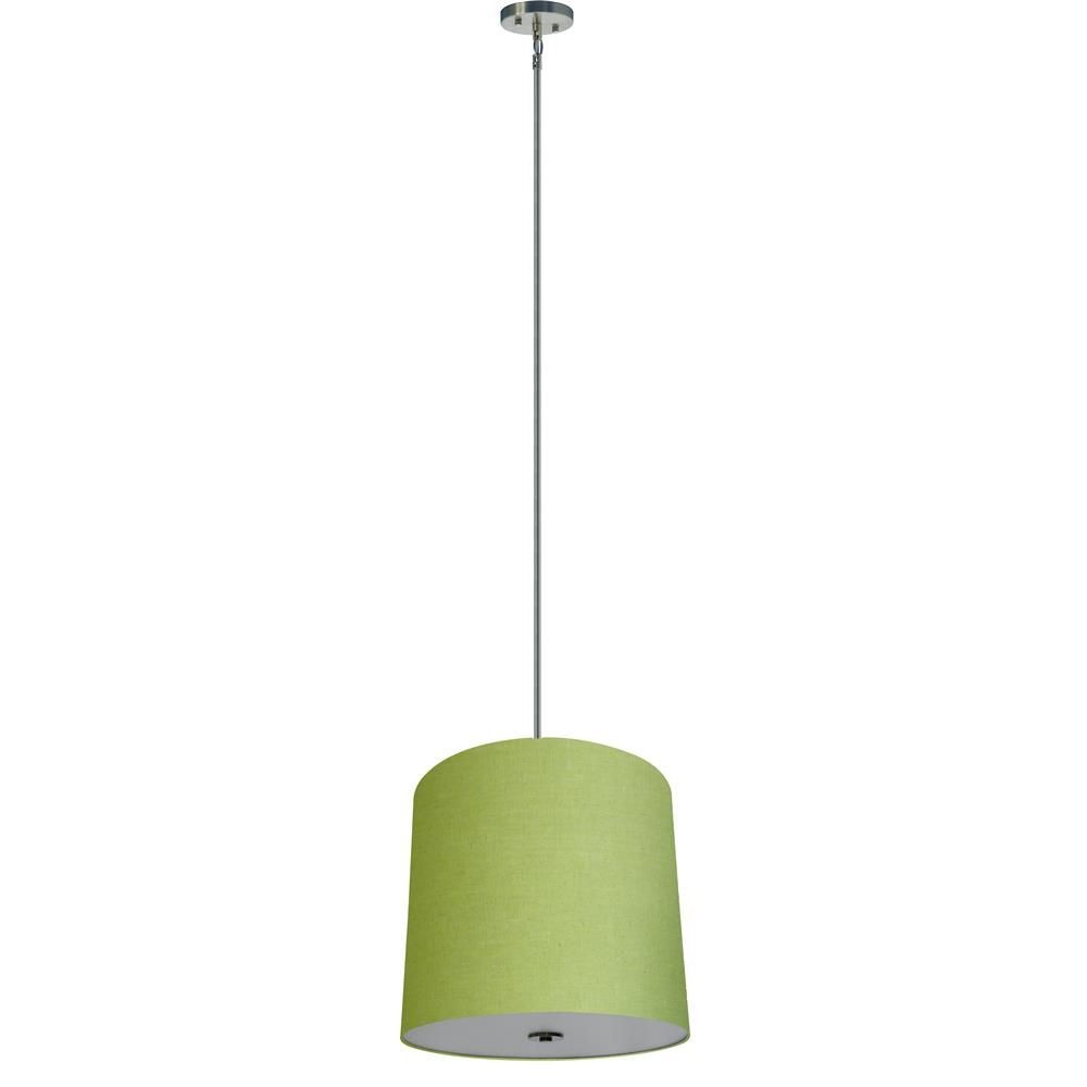 Whitfield Lighting-SH2220-RLSS-Modena - Five Light Chandelier   Satin Steel Finish with Rich Lime Glass