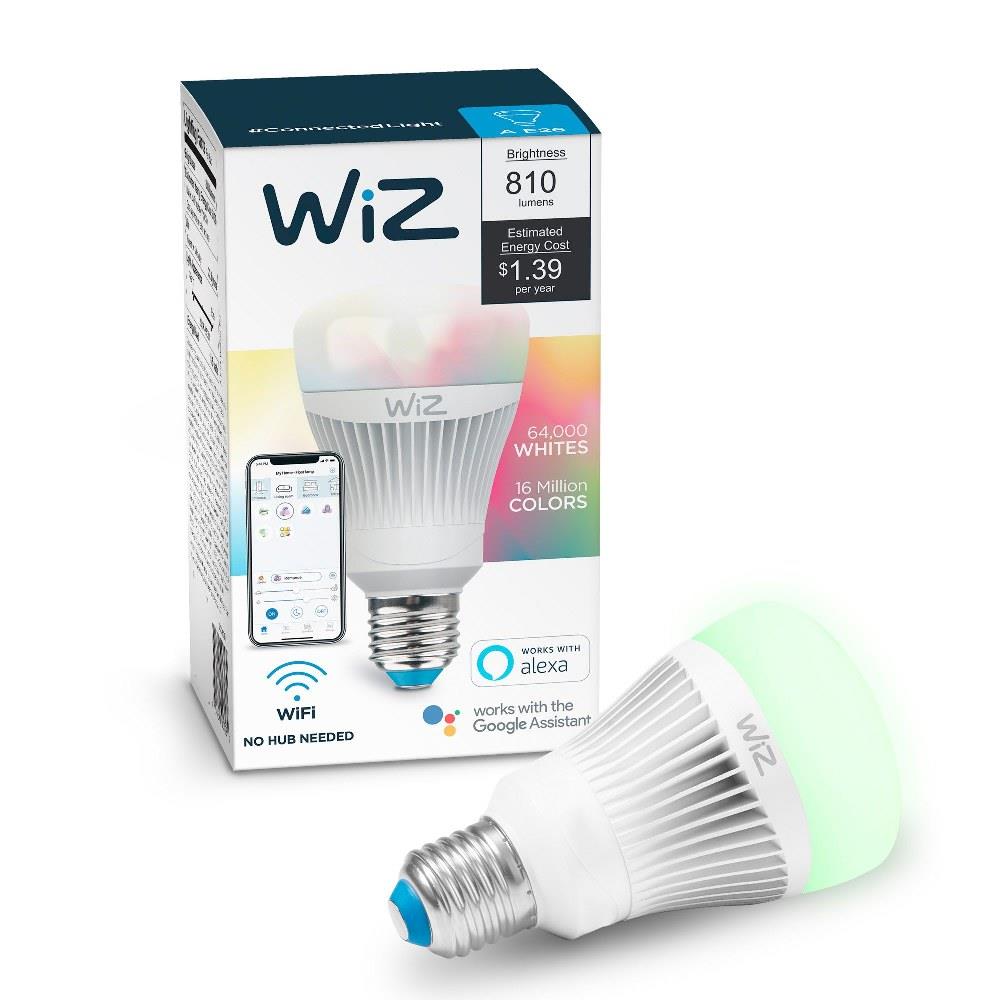 wiz 5 75 inch 11 5w a19 led wi fi connected smart led light bulb
