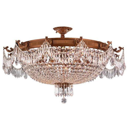 Worldwide Lighting W33354fg36 Cl Winchester Twelve Light Round Worldwide Lighting W33354fg36 Cl Winchester Twelve Light Round Extra Large Semi Flush Mount