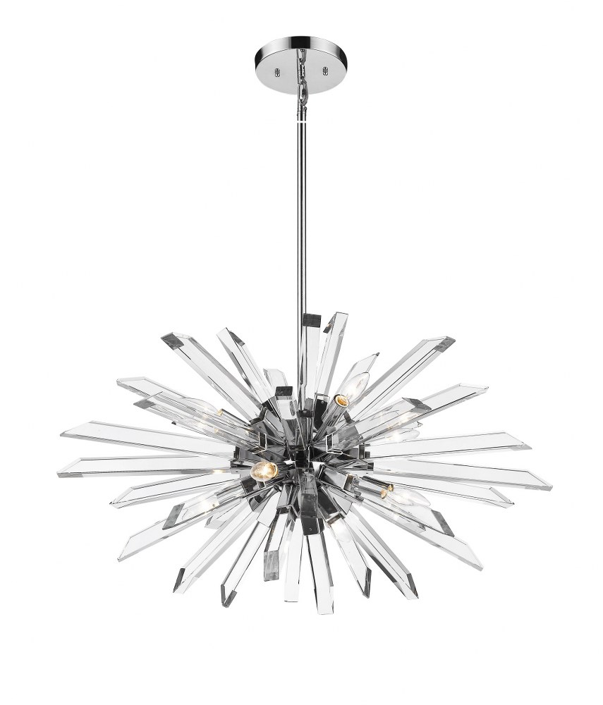 Z-Lite 4003-8L-CH Burst - 8 Light Chandelier in Modern Style - 33.25 Inches Wide - Picture 2 of 5