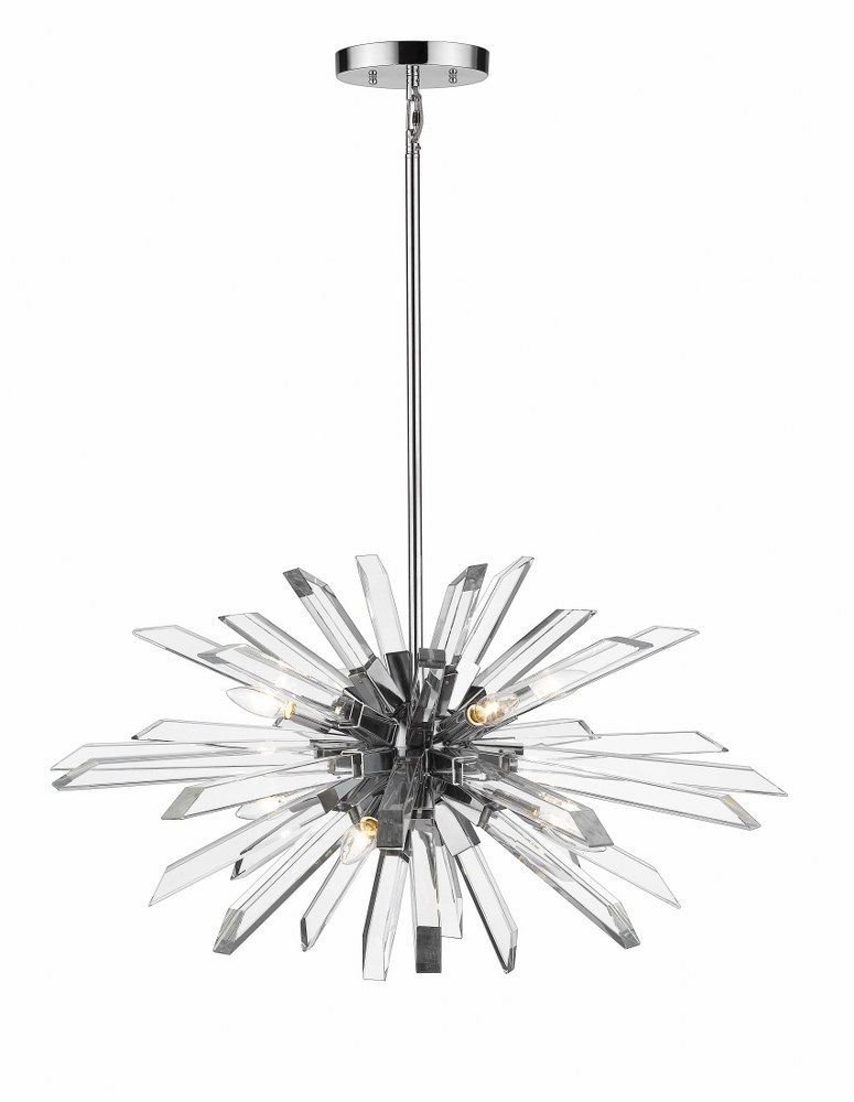 Z-Lite 4003-8L-CH Burst - 8 Light Chandelier in Modern Style - 33.25 Inches Wide - Picture 3 of 5