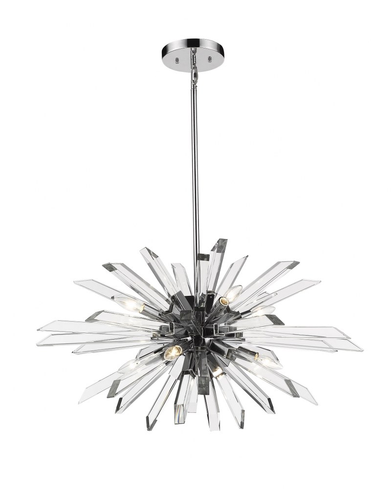 Z-Lite 4003-8L-CH Burst - 8 Light Chandelier in Modern Style - 33.25 Inches Wide - Picture 4 of 5