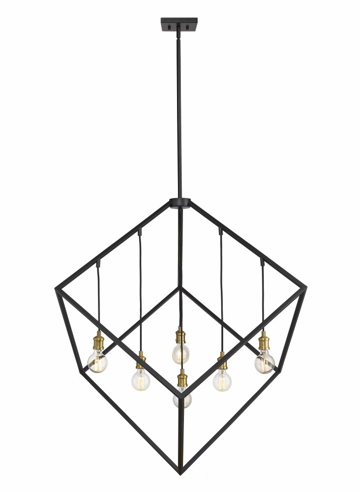 Used Z-Lite 478P44-BRZ-OBR Vertical - 7 Light Pendant in Linear Style - 44 - Picture 4 of 5