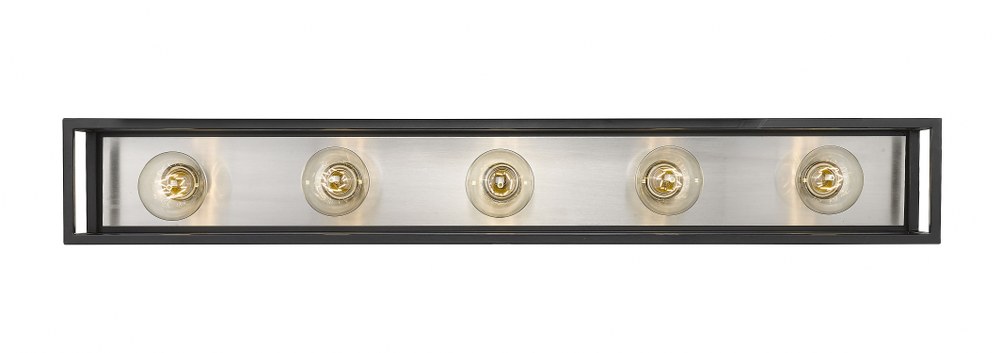 Z-Lite 480-5V-MB-BN Kube Bathroom Vanity Light Matte Black