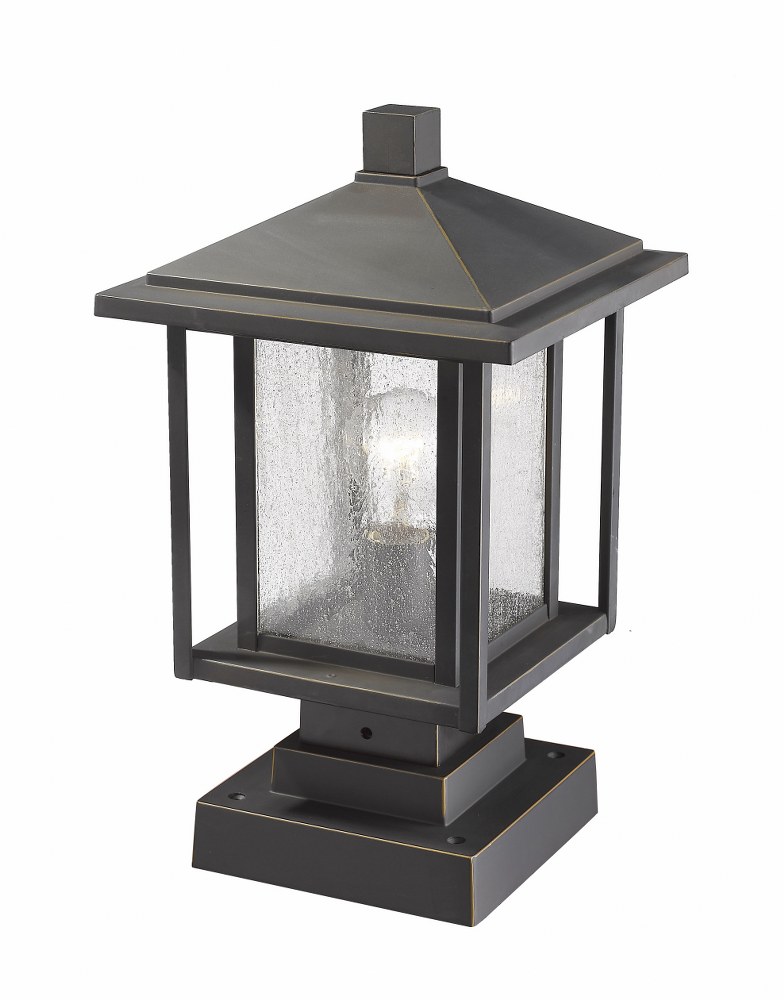 Z-Lite 554phm-bk Aspen 1 Light 15 Inch Black Outdoor Post