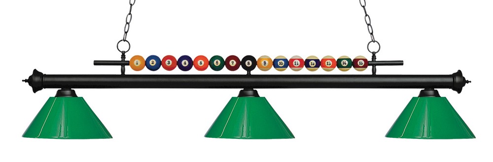 Z-Lite-170MB-PGR-Shark - 3 Light Island/Billiard in Billiard Style - 16 Inches Wide by 15 Inches High   Shark - 3 Light Island/Billiard in Billiard Style - 16 Inches Wide by 15 Inches High