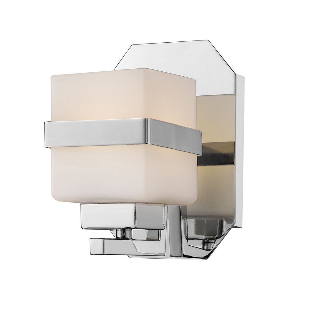 Z-Lite-1915-1S-CH-LED-Ascend - 8W 1 LED Wall Sconce in Fusion Style - 4.8 Inches Wide by 7.1 Inches High   Ascend - 8W 1 LED Wall Sconce in Fusion Style - 4.8 Inches Wide by 7.1 Inches High