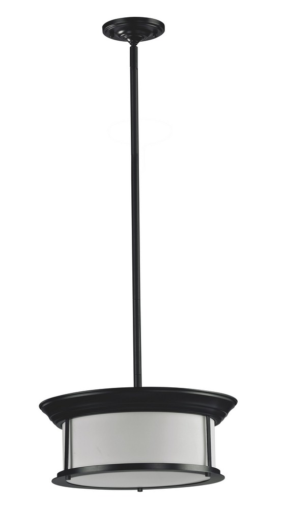 Z-Lite-2004P-BRZ-Sonna - 3 Light Pendant in Seaside Style - 15.5 Inches Wide by 53.5 Inches High   Bronze Finish with Matte Opal Glass