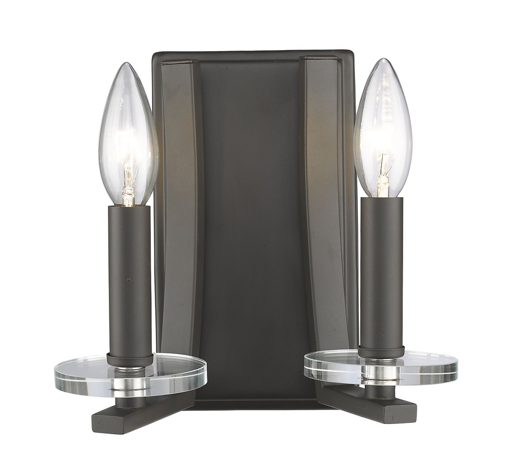 Z-Lite-2010-2S-BRZ-Verona - 2 Light Wall Sconce in Urban Style - 8.5 Inches Wide by 8 Inches High   Bronze Finish