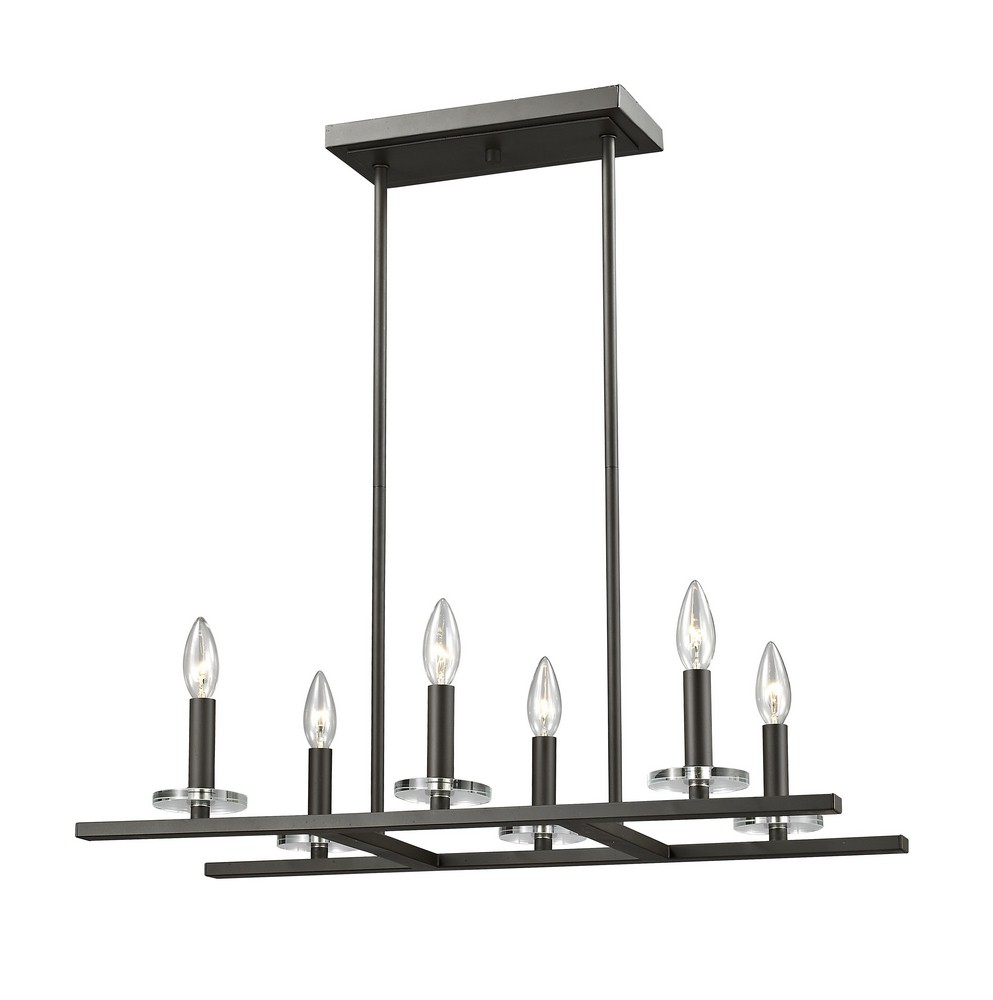 Z-Lite-2010-6L-BRZ-Verona - 6 Light Pendant in Urban Style - 13 Inches Wide by 4.5 Inches High Bronze  Bronze Finish