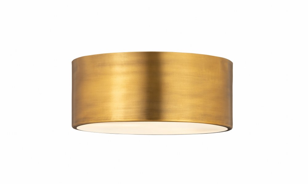 [Noel] 2点セット Z-Lite 2302F2-RB Harley - 2 Light Flush Mount-Rubbed Brass