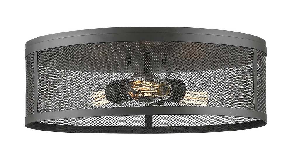 2333990 Z-Lite-331F18-BRZ-Meshsmith - 3 Light Flush Mount  sku 2333990