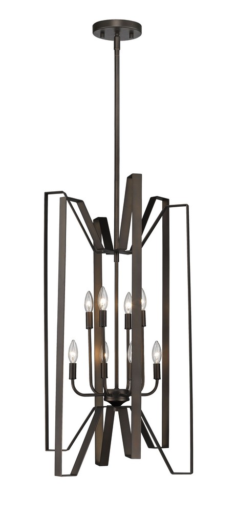 Z-Lite-4000-8BRZ-Marsala - 8 Light Pendant in Fusion Style - 19 Inches Wide by 36 Inches High Bronze  Polished Metallic Gold Finish