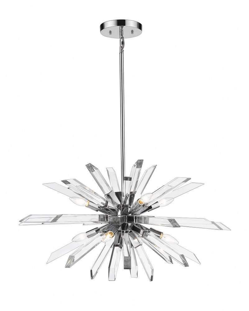 Z-Lite 4003-8L-CH Burst - 8 Light Chandelier in Modern Style - 33.25 Inches Wide - Picture 1 of 5