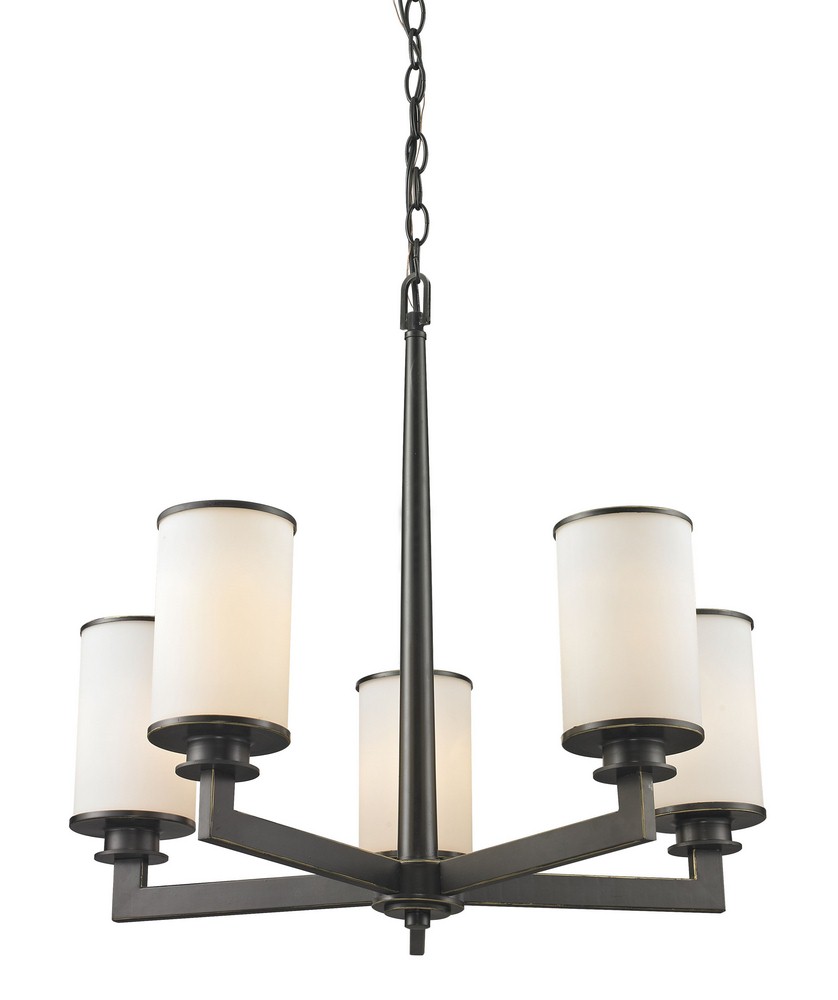 Z-Lite-413-5-Savannah - 5 Light Chandelier in Art Moderne Style - 23.88 Inches Wide by 22 Inches High   Savannah - 5 Light Chandelier in Art Moderne Style - 23.88 Inches Wide by 22 Inches High