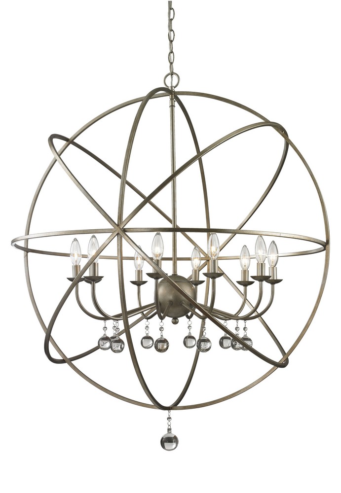 Z-Lite-415-36-Acadia - 10 Light Pendant in Whimsical Style - 36 Inches Wide by 41.5 Inches High Antique Silver  Golden Bronze Finish