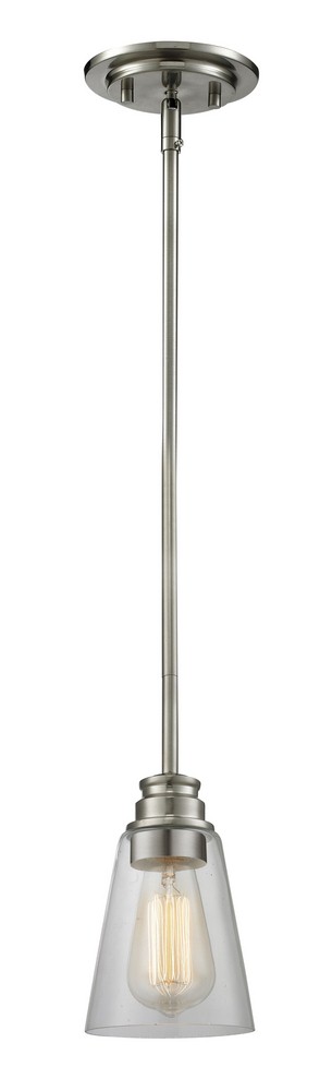 Z-Lite-428MP-BN-Annora - 1 Light Mini Pendant In Contemporary Style-54.88 Inches Tall and 5.5 Inches Wide Brushed Nickel  Annora - 1 Light Mini Pendant In Contemporary Style-54.88 Inches Tall and 5.5 