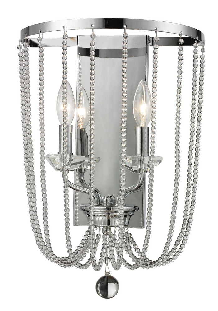 Z-Lite-429-2W-CH-Serenade - 2 Light Wall Sconce in Restoration Style - 12 Inches Wide by 16.63 Inches High   Chrome Finish