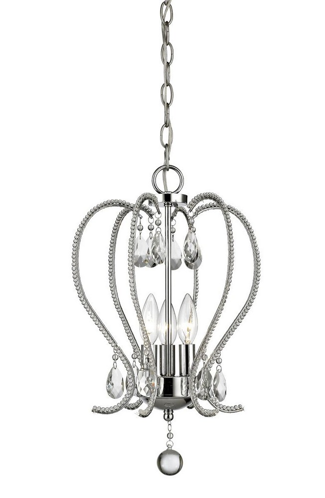 Z-Lite-429-3-CH-Serenade - 3 Light Mini Chandelier in Restoration Style - 13 Inches Wide by 18.13 Inches High   Serenade - 3 Light Mini Chandelier in Restoration Style - 13 Inches Wide by 18.13 Inches