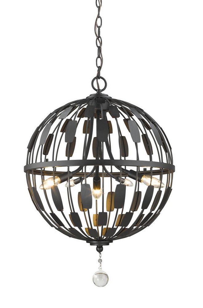 Z-Lite-430B18-BRZ-Almet - 5 Light Pendant in Metropolitan Style - 18.25 Inches Wide by 25.25 Inches High   Almet - 5 Light Pendant in Metropolitan Style - 18.25 Inches Wide by 25.25 Inches High