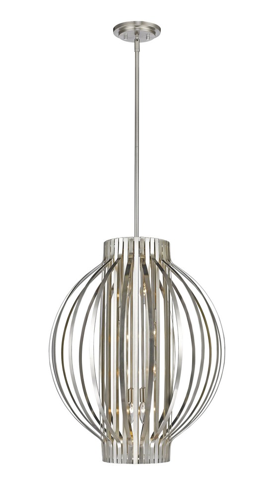 Z-Lite-436-24BN-Moundou - 8 Light Pendant in Metropolitan Style - 24 Inches Wide by 30 Inches High Brushed Nickel  Bronze Finish