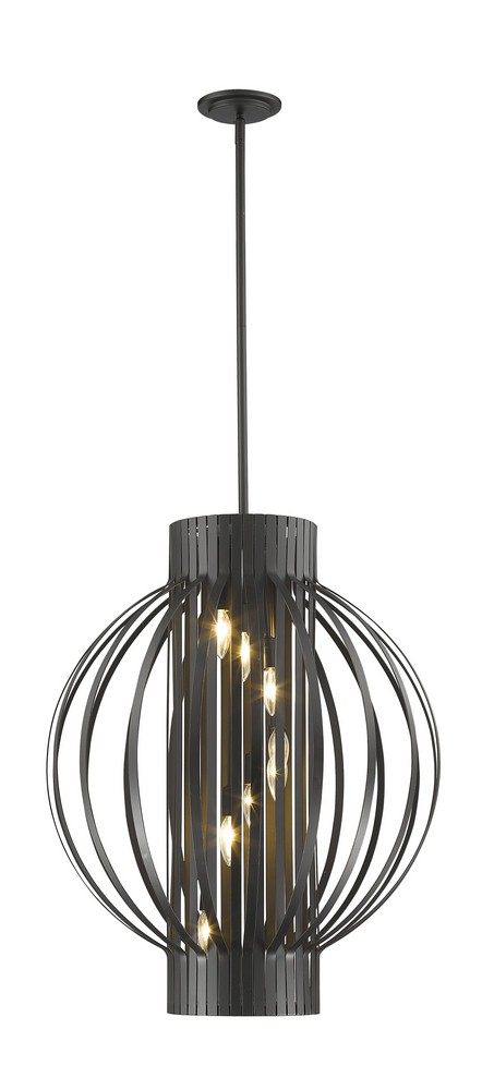 Z-Lite-436-24BRZ-Moundou - 8 Light Pendant in Metropolitan Style - 24 Inches Wide by 30 Inches High Bronze  Bronze Finish