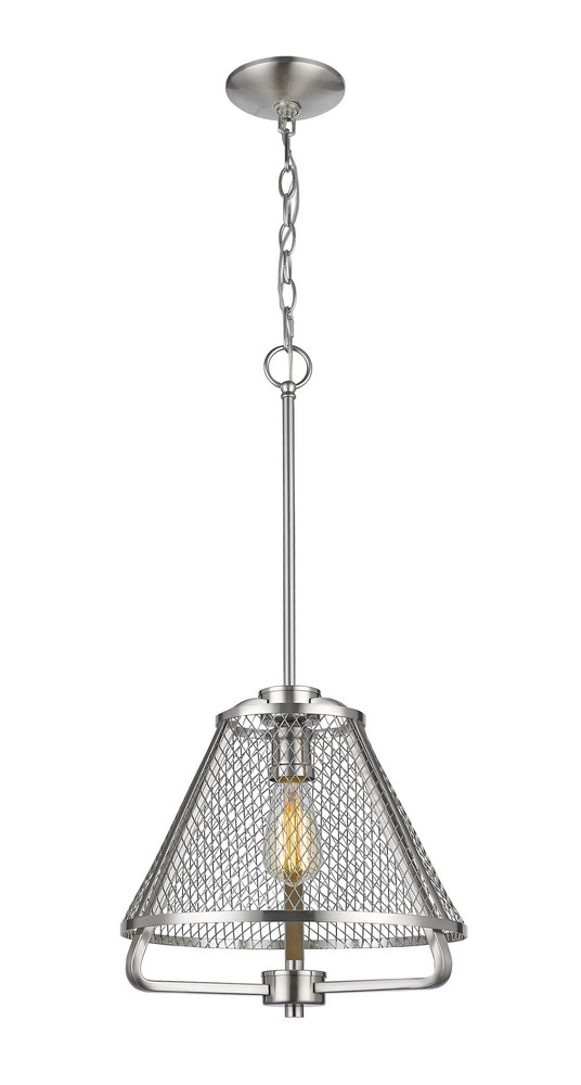 Z-Lite-451-12BN-Iuka - 1 Light Pendant in Industrial Style - 12 Inches Wide by 26.5 Inches High   Iuka - 1 Light Pendant in Industrial Style - 12 Inches Wide by 26.5 Inches High