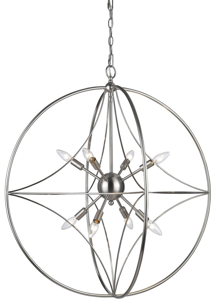 Z-Lite-452-30BN-Cortez - 8 Light Pendant in Transitional Style - 30 Inches Wide by 33 Inches High   Cortez - 8 Light Pendant in Transitional Style - 30 Inches Wide by 33 Inches High