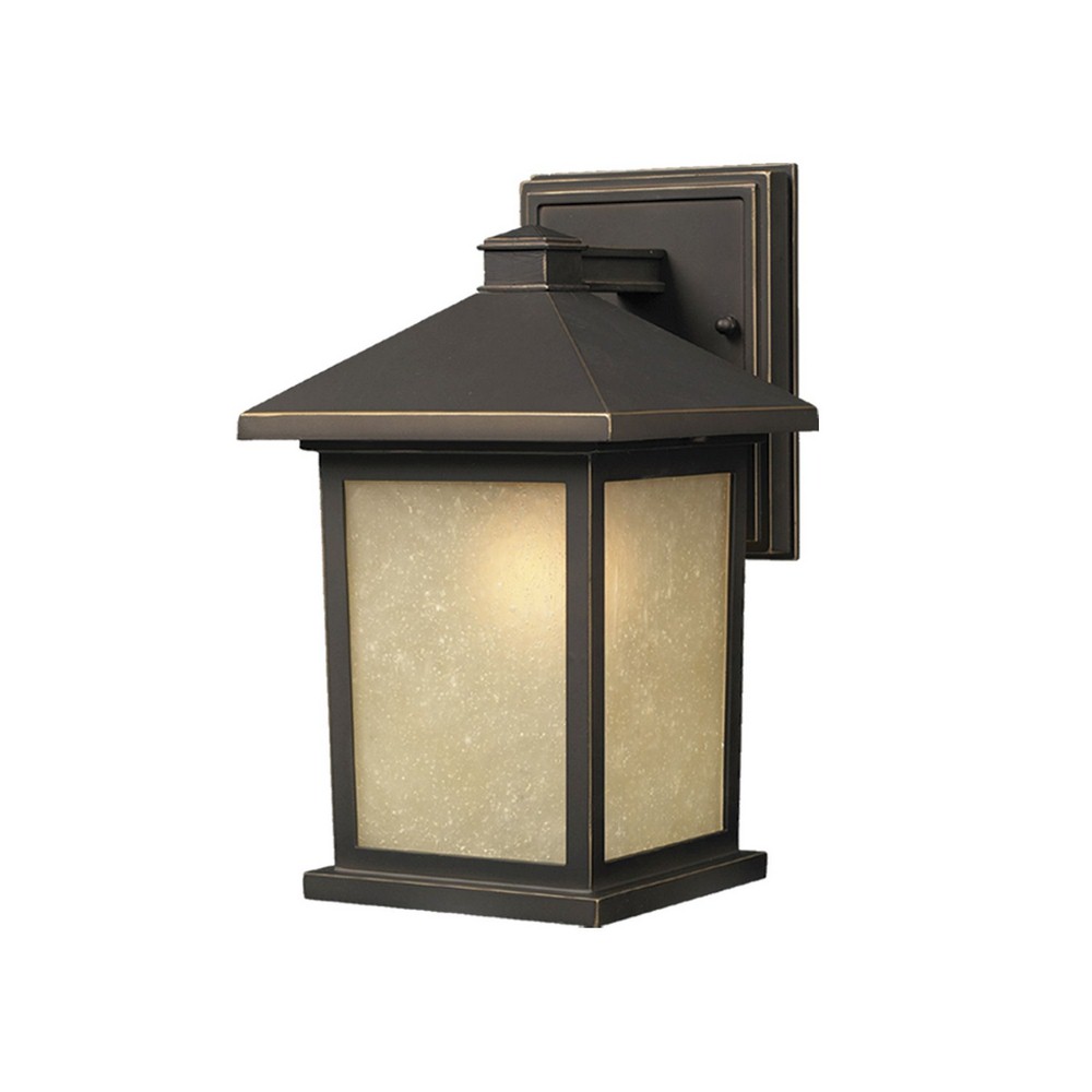Z-Lite-507S-ORB-Holbrook - 1 Light Outdoor Wall Mount in Seaside Style - 6 Inches Wide by 10.5 Inches High   Oil Rubbed Bronze Finish with Tinted Seedy Glass