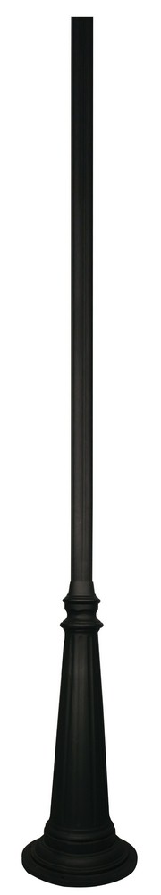 Z-Lite-512POST-BK-Accessory - Outdoor Post in Fusion Style - 16.75 Inches Wide by 121.5 Inches High   Black Finish