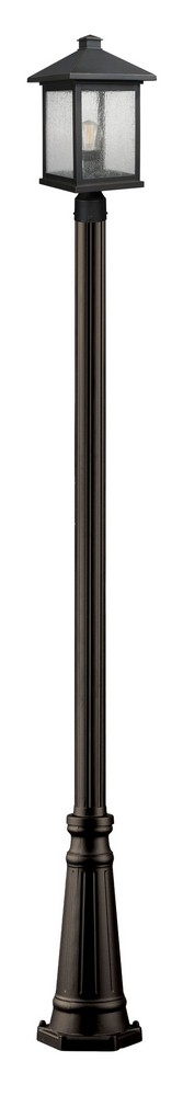 Z-Lite-531PHBR-519P-ORB-Portland - 1 Light Outdoor Post Mount Lantern in Seaside Style - 10 Inches Wide by 112.25 Inches High Oil Rubbed Bronze  Oil Rubbed Bronze Finish with Clear Seedy Glass