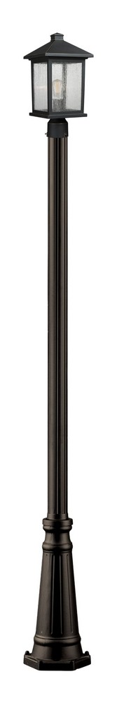 Z-Lite-531PHMR-519P-ORB-Portland - 1 Light Outdoor Post Mount Lantern in Seaside Style - 10 Inches Wide by 109.75 Inches High Oil Rubbed Bronze  Oil Rubbed Bronze Finish with Clear Seedy Glass