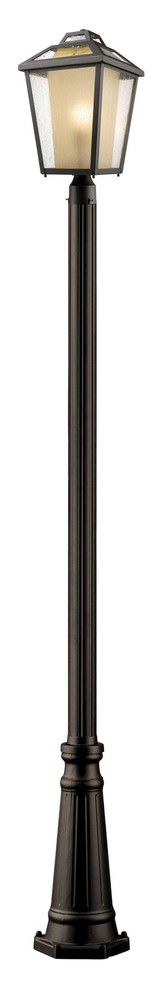 Z-Lite-532PHBR-519P-ORB-Memphis - 1 Light Outdoor Post Mount Lantern in Country Style - 11 Inches Wide by 114.25 Inches High Oil Rubbed Bronze  Oil Rubbed Bronze Finish with Clear Seedy/Tinted Glass