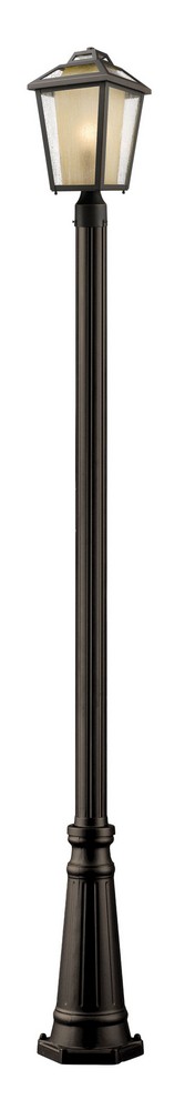 Z-Lite-532PHMR-519P-ORB-Memphis - 1 Light Outdoor Post Mount Lantern in Country Style - 10 Inches Wide by 111.25 Inches High Oil Rubbed Bronze  Oil Rubbed Bronze Finish with Clear Seedy/Tinted Glass