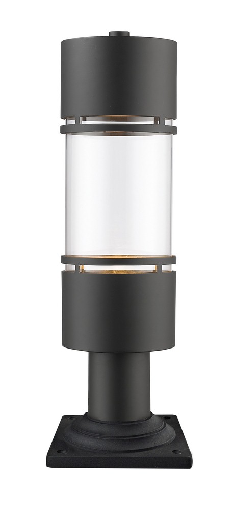 Z-Lite-553PHB-533PM-ORBZ-LE-Luminata - 14W 1 LED Outdoor Pier Mount Lantern in Seaside Style - 6 Inches Wide by 21.75 Inches High   Luminata - 14W 1 LED Outdoor Pier Mount Lantern in Seaside Style - 6