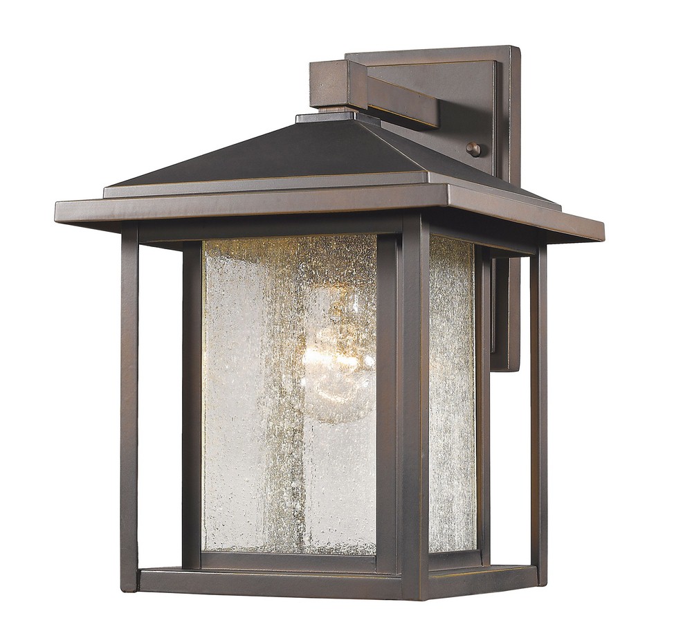 Z-Lite-554M-ORB-Aspen - 1 Light Outdoor Wall Mount in Seaside Style - 9 Inches Wide by 13 Inches High Oil Rubbed Bronze  Oil Rubbed Bronze Finish with Clear Seedy Glass