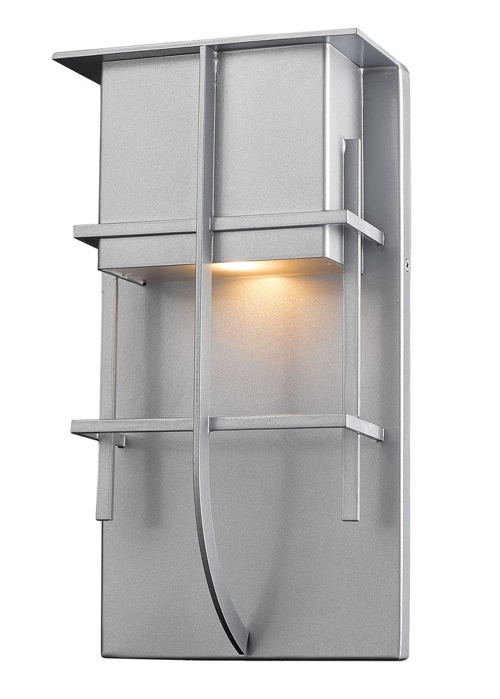 Z-Lite-558B-SL-LED-Stillwater - 14W 1 LED Outdoor Wall Mount in Contemporary Style - 10 Inches Wide by 19 Inches High Silver  Silver Finish