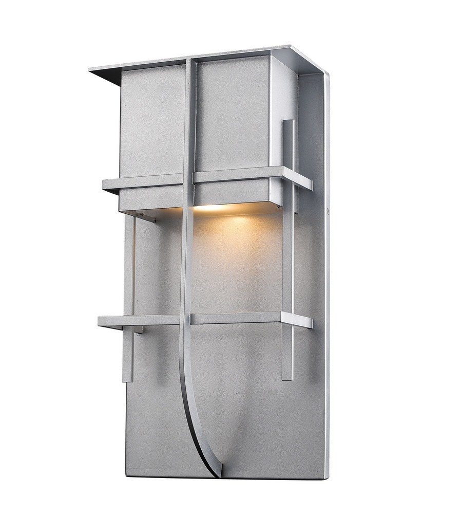 Z-Lite-558M-SL-LED-Stillwater - 14W 1 LED Outdoor Wall Mount in Contemporary Style - 7.88 Inches Wide by 14.75 Inches High Silver  Silver Finish