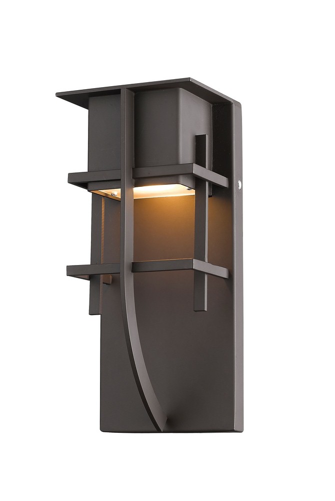 Z-Lite-558S-DBZ-LED-Stillwater - 11W 1 LED Outdoor Wall Mount in Contemporary Style - 4.75 Inches Wide by 10.75 Inches High Deep Bronze  Silver Finish