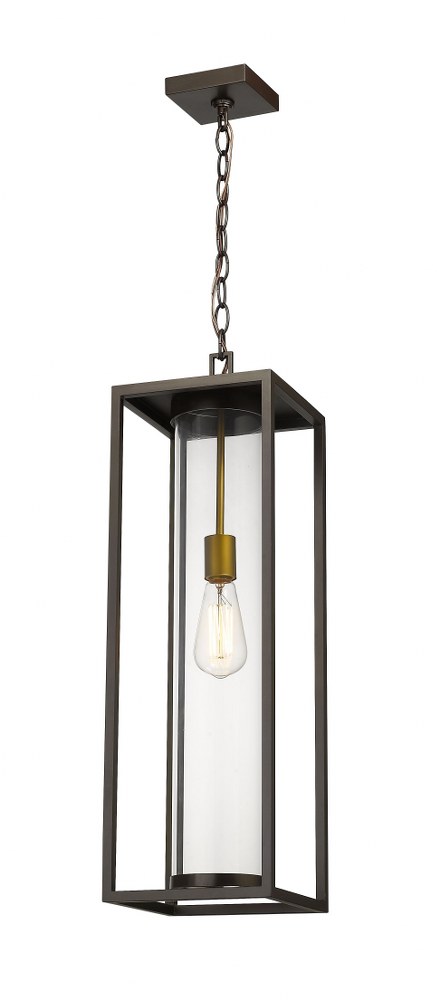 Used Z-Lite 584CHB-DBZ-OBS Dunbroch - 1 Light Outdoor Chain Mount Lantern in