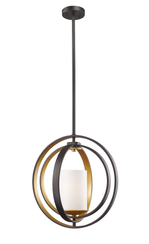 Z-Lite-6002MP-BZGD-Ashling - 1 Light Mini Pendant Bronze Gold  Bronze Gold Finish with Matte Opal Glass