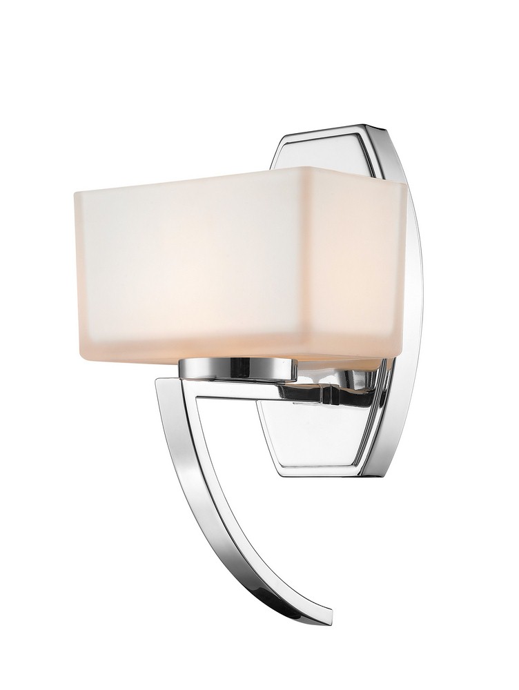 Z-Lite-614-1SCH-Cardine - 1 Light Wall Sconce in Seaside Style - 6.5 Inches Wide by 11.25 Inches High Chrome  Chrome Finish with Matte Opal Glass