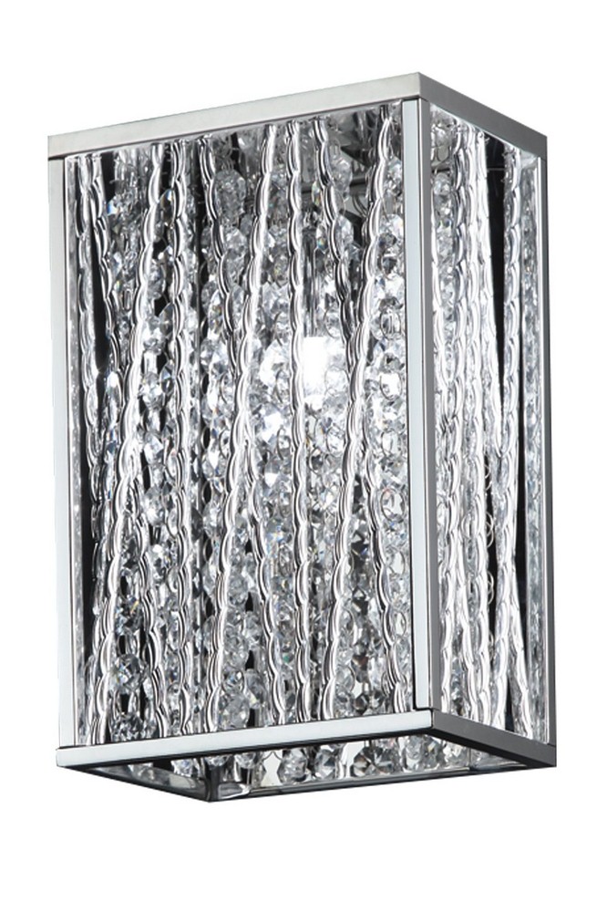 Z-Lite-872CH-1S-LED-Terra - 9.25 Inch 4W 1 LED Wall Sconce   Chrome Finish with Chrome Shade