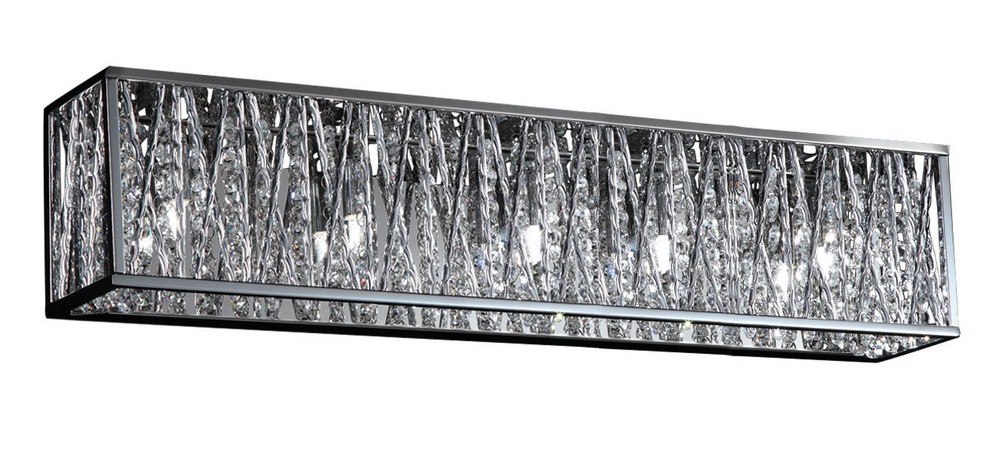 Z-Lite-872CH-5V-LED-Terra - 26.75 Inch 20W 5 LED Bath Vanity   Chrome Finish with Chrome Shade