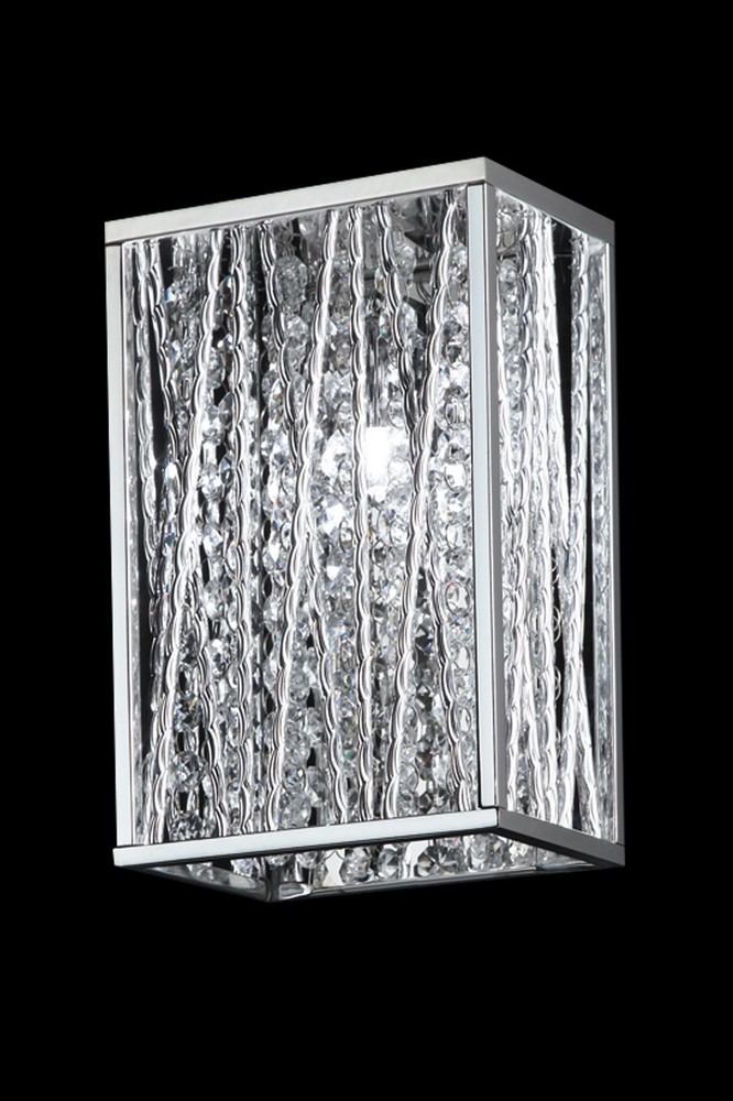 Z-Lite-872CH-1S-Terra - 1 Light Wall Sconce in Metropolitan Style - 6 Inches Wide by 9.25 Inches High   Chrome Finish with Chrome Shade