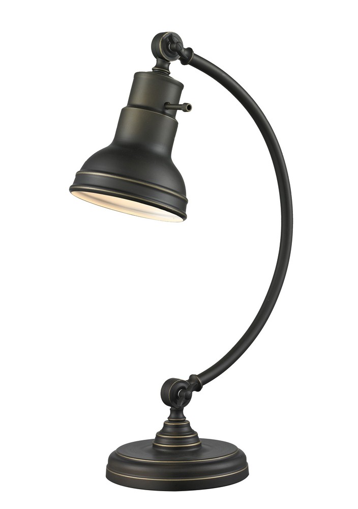 Z-Lite-TL119-OB-Ramsay - 1 Light Table Lamp in Tiffany Style - 6.7 Inches Wide by 20 Inches High Olde Bronze  Olde Bronze Finish with Olde Bronze Metal Shade