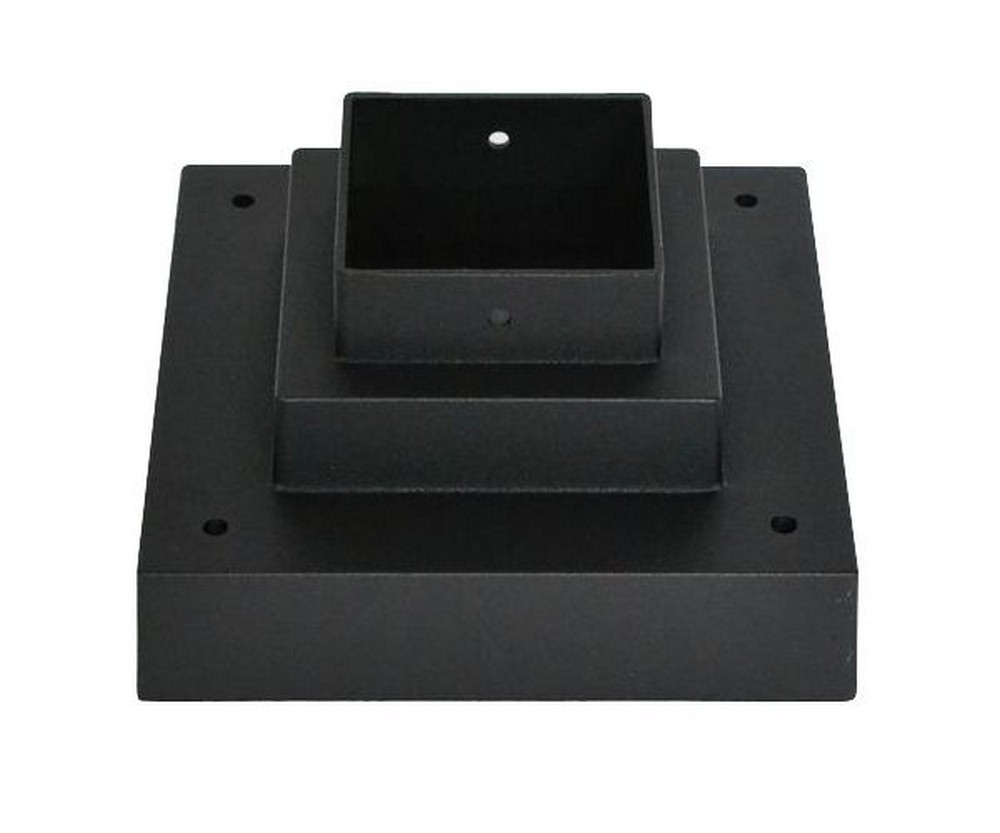 Z-Lite-SQPM-BK-Accessory - Outdoor Square Pier Mount in Seaside Style - 6.75 Inches Wide by 3.5 Inches High   Black Finish