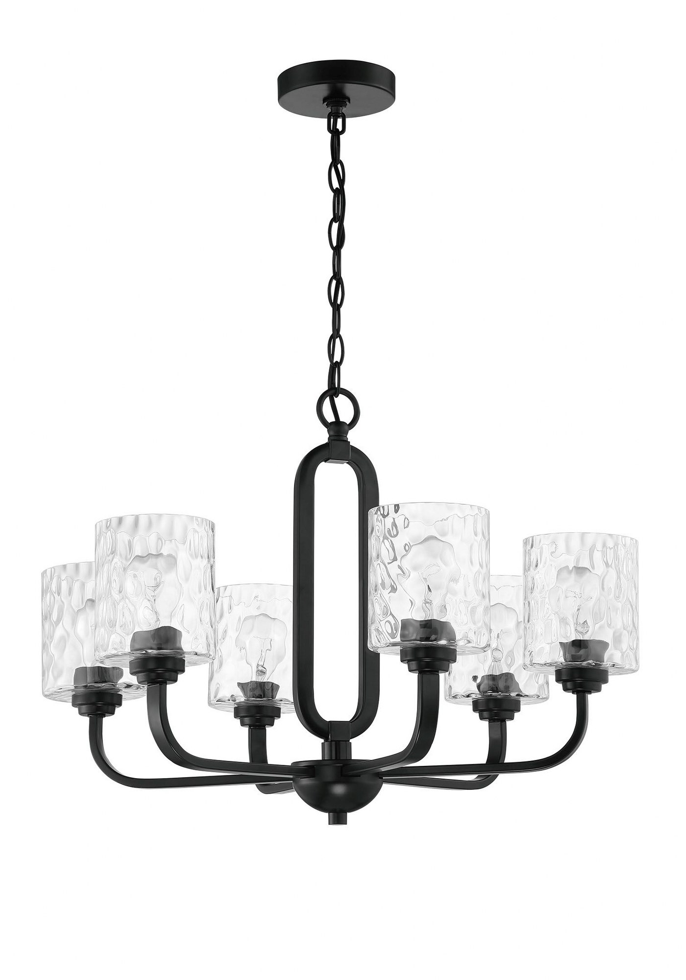 Craftmade Lighting 54226-FB Collins - 6 Light Chandelier-Flat Black Finish