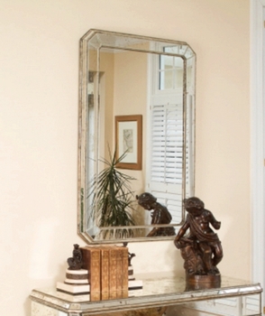 Currey and Company-4203-Antiqued - 26 Inch Mirror   Antique Mirror Finish