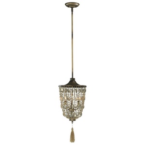 Cyan lighting-02254-Adriana - Two Light Pendant - 11 Inches Wide by 24 Inches High   Antique Flemish Finish
